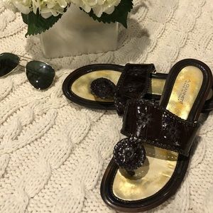 Brown Jack Rogers Dupe. A. Giannetti sandal size 8
